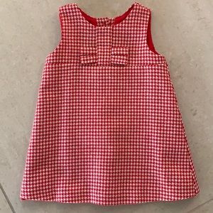 United Colors of Benetton Baby Red and white herringbone dress, 6-9M
